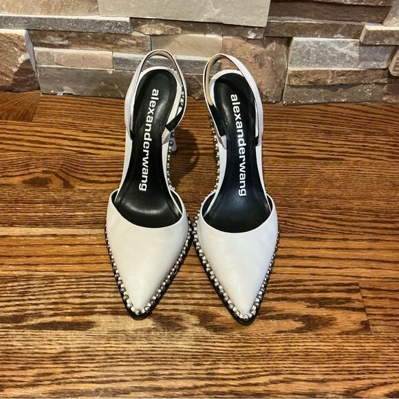 Alexander Wang White Studded Heels - Picture 2 of 11